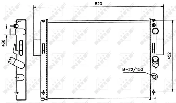 Radiator, engine cooling (58243)