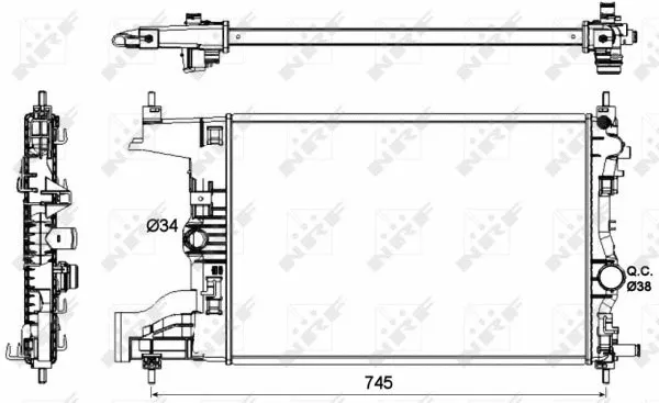 Radiator, engine cooling