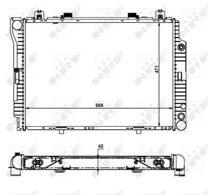 Radiator, engine cooling (55316)