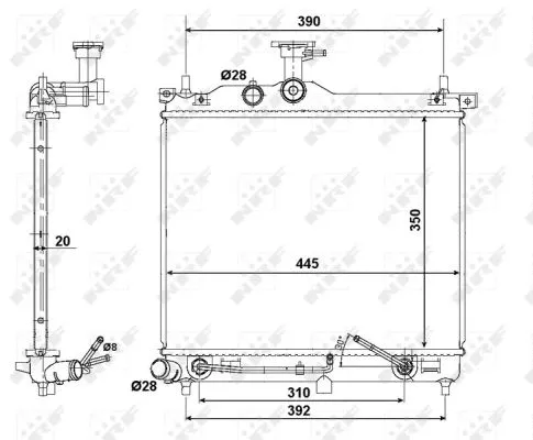 Radiator, engine cooling
