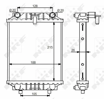 Radiator, engine cooling (59125)