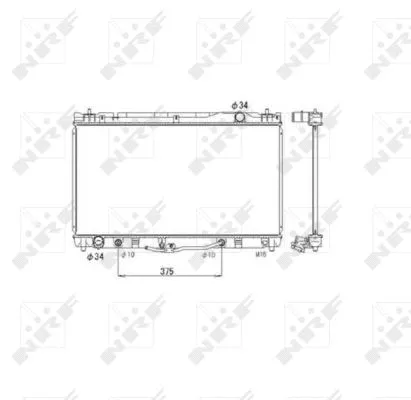 Radiator, engine cooling (53588)