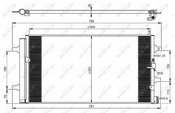 Condenser, air conditioning (350069)
