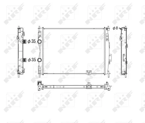 Radiator, engine cooling (53755)