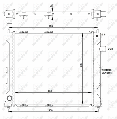 Radiator, engine cooling (50128)