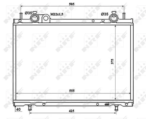 Radiator, engine cooling (53201)