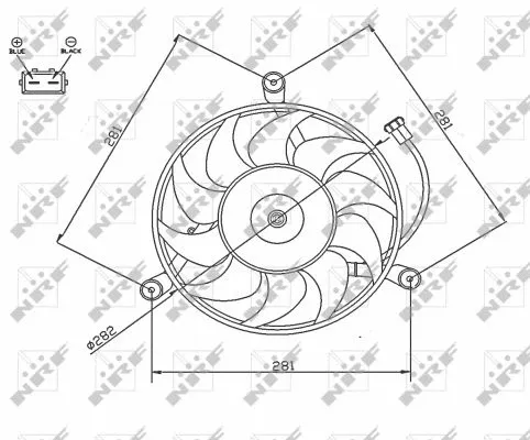 Fan, engine cooling (47745)