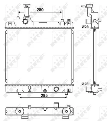 Radiator, engine cooling (53078)