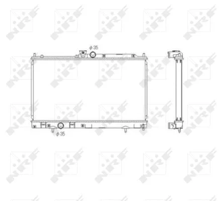 Radiator, engine cooling (53591)