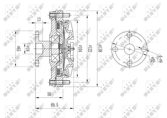 Clutch, radiator fan