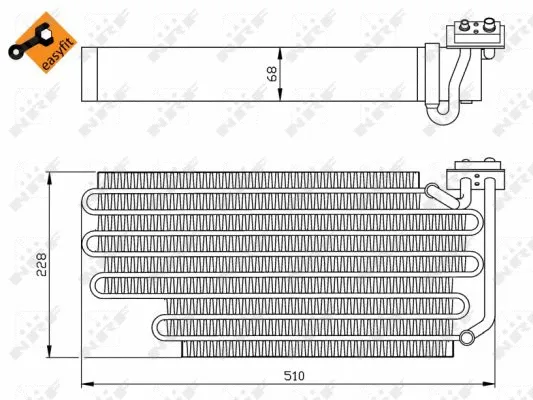 Evaporator, air conditioning