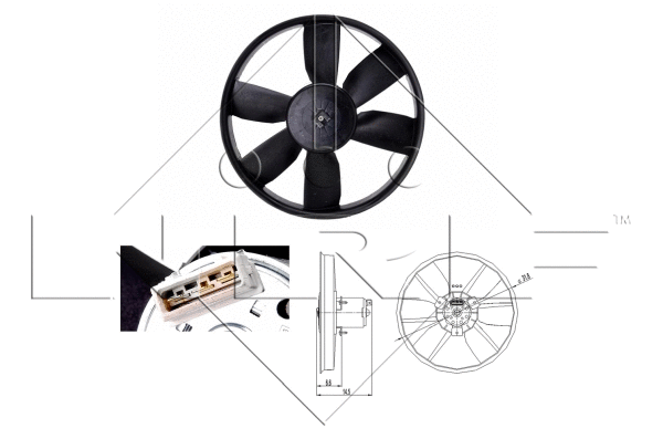 Fan, engine cooling (47402)