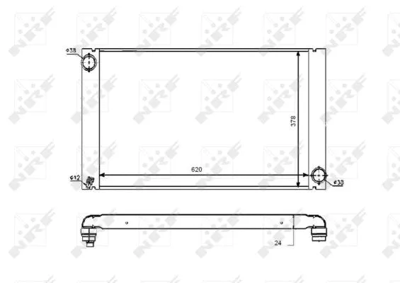 Radiator, engine cooling (53726)