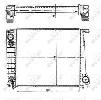Radiator, engine cooling (51350)