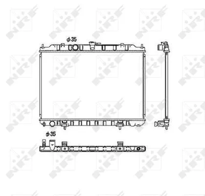 Radiator, engine cooling (53452)