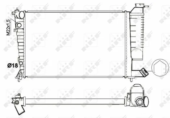 Radiator, engine cooling