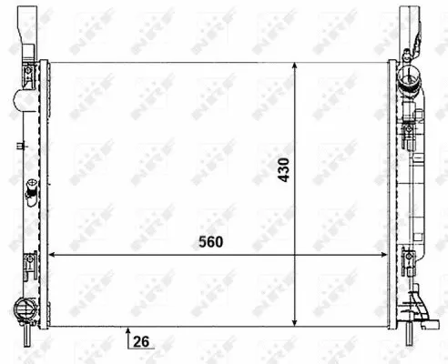 Radiator, engine cooling (53001)