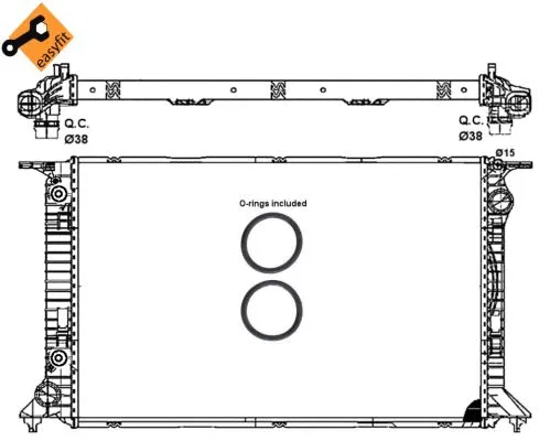 Radiator, engine cooling (53065)