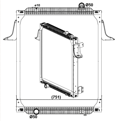 Radiator, engine cooling (549563)