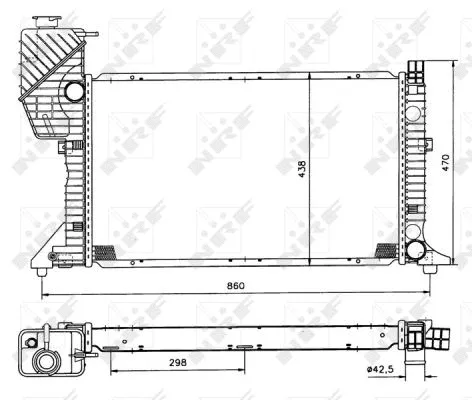 Radiator, engine cooling