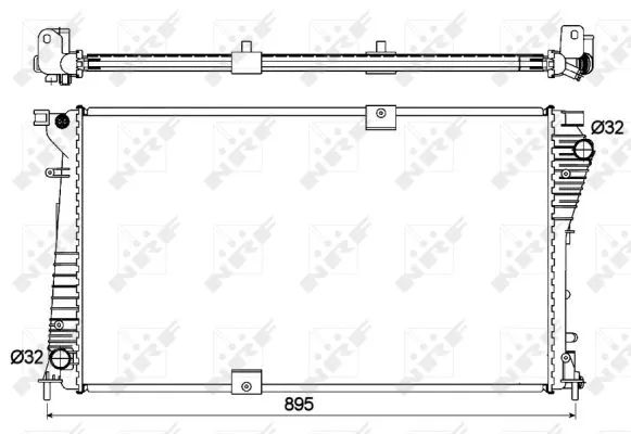 Radiator, engine cooling (53123)