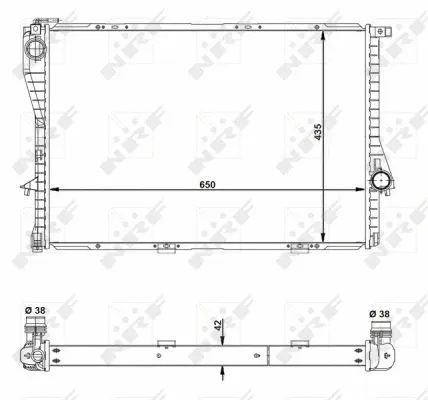 Radiator, engine cooling (55322)