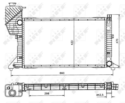 Radiator, engine cooling