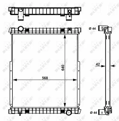 Radiator, engine cooling (53538)