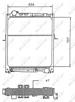Radiator, engine cooling (58926)