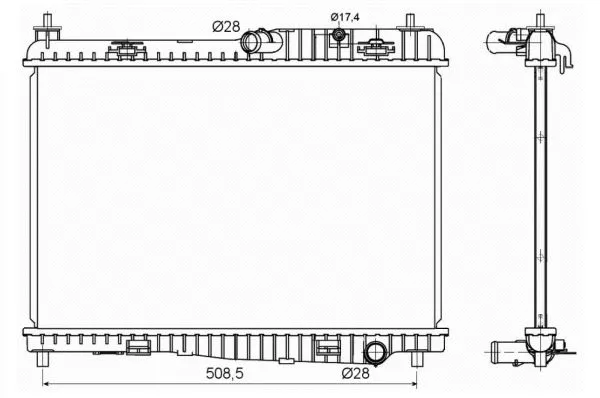 Radiator, engine cooling (53152)
