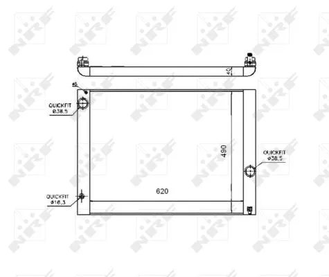 Radiator, engine cooling (53724)