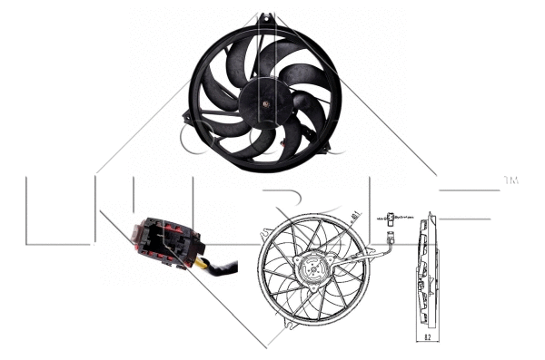 Fan, engine cooling (47323)