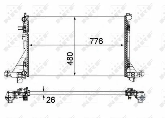 Radiator, engine cooling (58482)