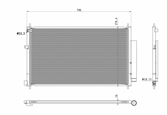Condenser, air conditioning (350419)