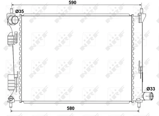 Radiator, engine cooling (53166)