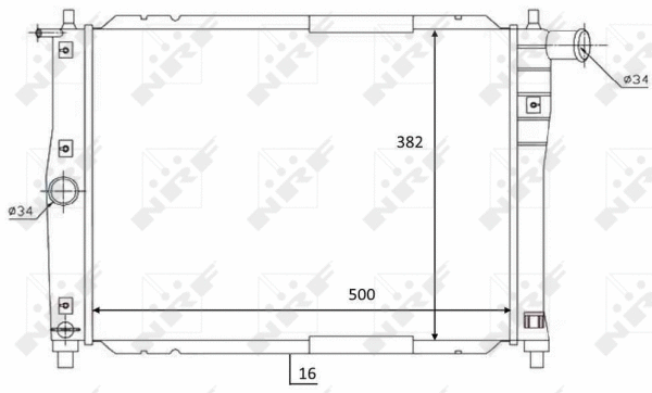Radiator, engine cooling (59122)
