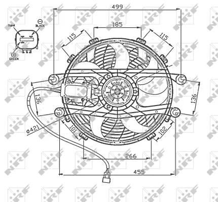 Fan, engine cooling (47747)