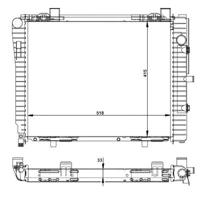 Radiator, engine cooling (50593)