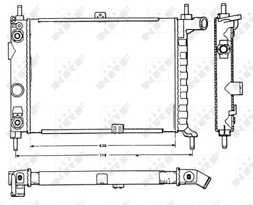 Radiator, engine cooling (58721)