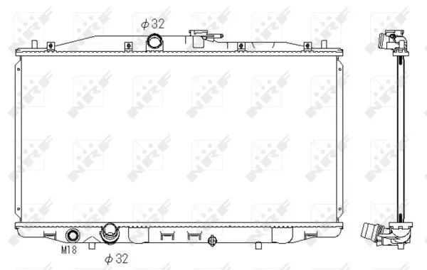 Radiator, engine cooling (53392)