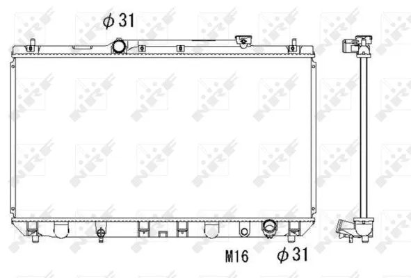 Radiator, engine cooling (53307)