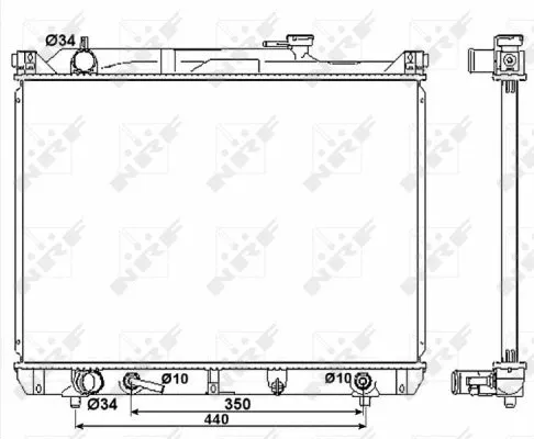 Radiator, engine cooling (53037)