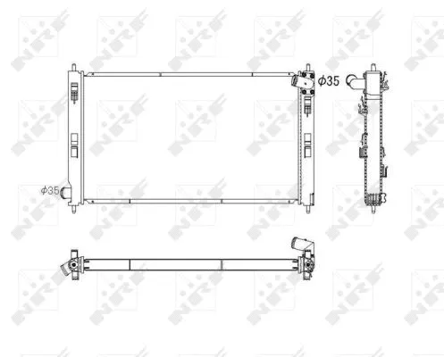 Radiator, engine cooling (53753)