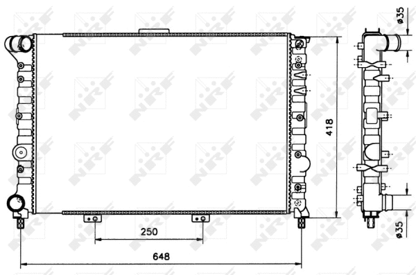 Radiator, engine cooling (58216)