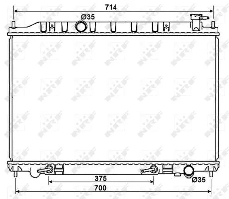 Radiator, engine cooling (53407)