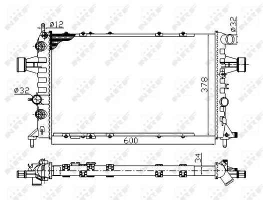 Radiator, engine cooling (58178A)