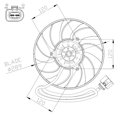Fan, engine cooling (47946)