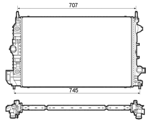 Radiator, engine cooling (53132)