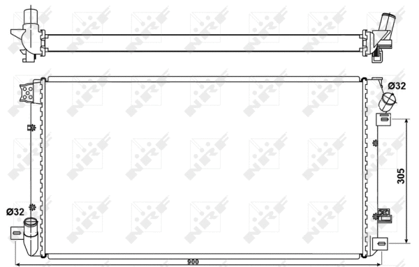 Radiator, engine cooling (53076)