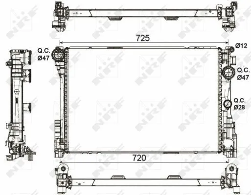 Radiator, engine cooling (53113)